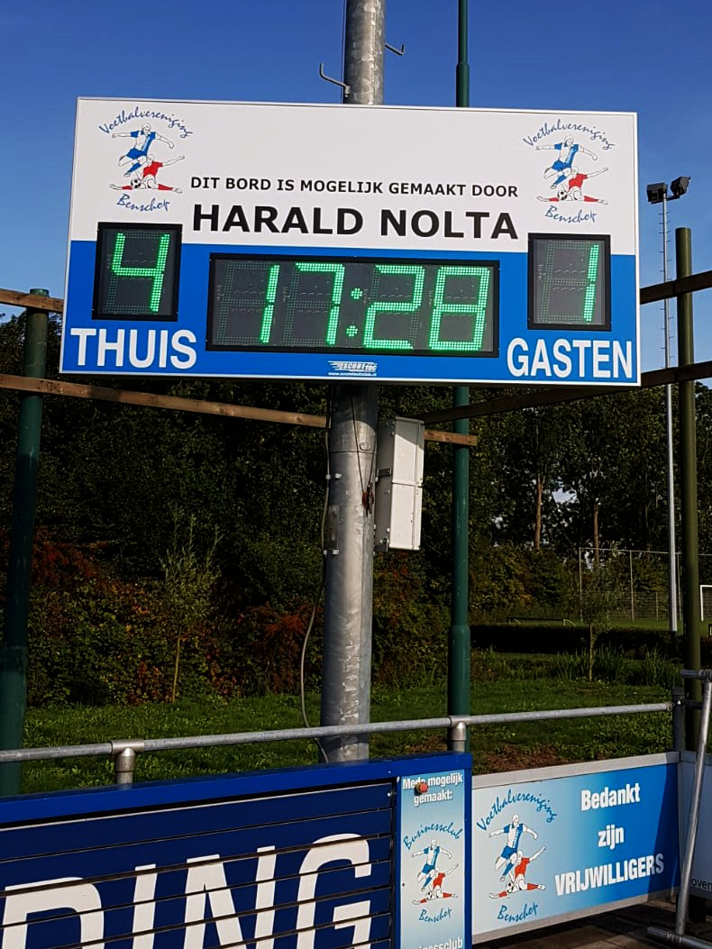 scorebord voetbal scoretec vv benschop