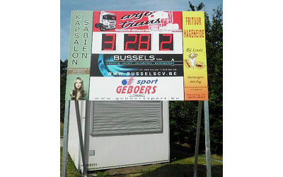 voetbalscorebord scorebord Neerpelt Belgie scoretec