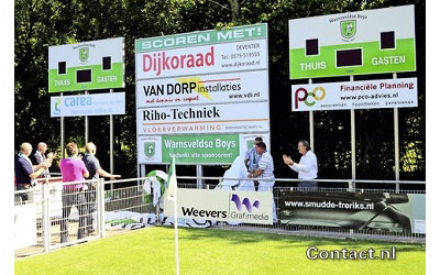 voetbalscorebord scorebord Warnsveldse Boys scoretec