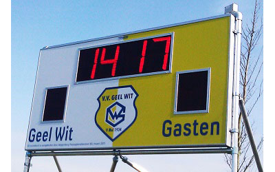 voetbalscorebord scorebord Geel-Wit Ameland Nes scoretec
