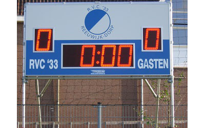voetbalscorebord scorebord RVC 33 Reeuwijk scoretec