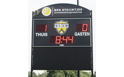 voetbalscorebord scorebord DESM Weert scoretec